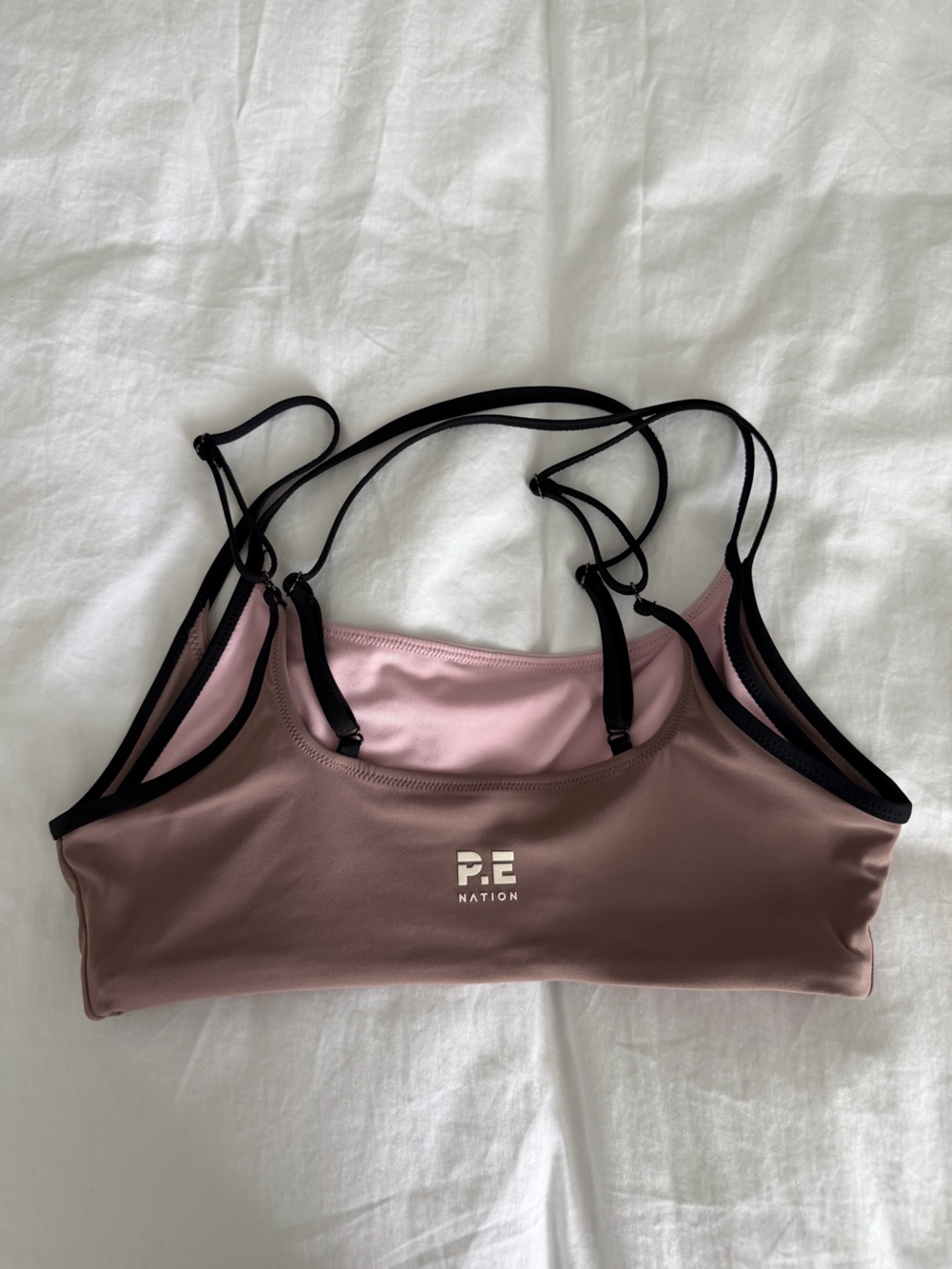 P.E Nation Distortion sports bra in light pink size s - Picture 4 of 5